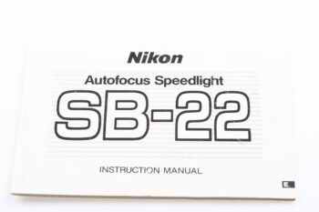 Nikon Speedlight SB-22 Instruction Manual - Englisch