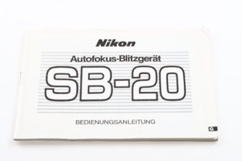 Nikon Speedlight SB-20 Bedienungsanleitung