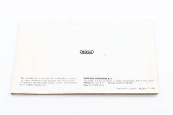 Nikon Speedlight SB-20 Instruction Manual
