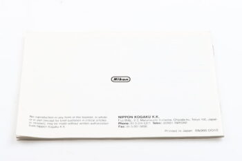 Nikon Speedlight SB-20 Instruction Manual