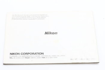 Nikon F-601/F601M Blitzfotografie Anleitung