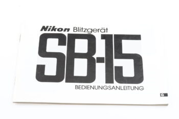Nikon Speedlight SB-15 Bedienungsanleitung