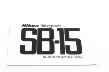 Nikon Speedlight SB-15 Bedienungsanleitung