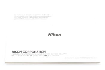 Nikon Nikonos V Gebrauchsanleitung
