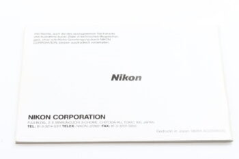 Nikon Nikonos V Gebrauchsanleitung