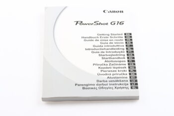 Canon PowerShot G16 Handbuch Erste Schritte