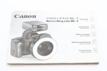 Canon Macro Ring Lite ML-3 Bedienungsanleitung