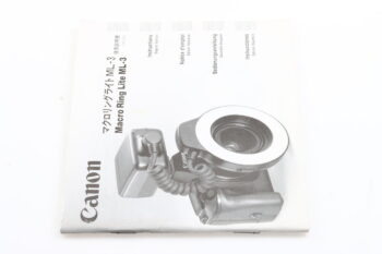 Canon Macro Ring Lite ML-3 Bedienungsanleitung