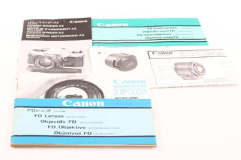 Canon Diverse Anleitung für FD Zubehör und Objektive