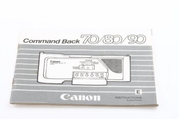 Canon Command Back 70/80/90 Instructions English Edition