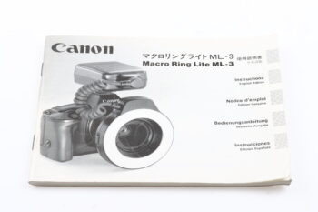 Canon Macro Ring Lite ML-3 Bedienungsanleitung