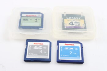 Speicherkarten SD - 4 Stück (3x 4GB, 1x 2GB)