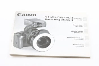Canon Macro Ring Lite ML-3 Bedienungsanleitung