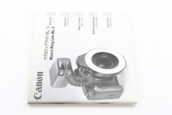 Canon Macro Ring Lite ML-3 Bedienungsanleitung