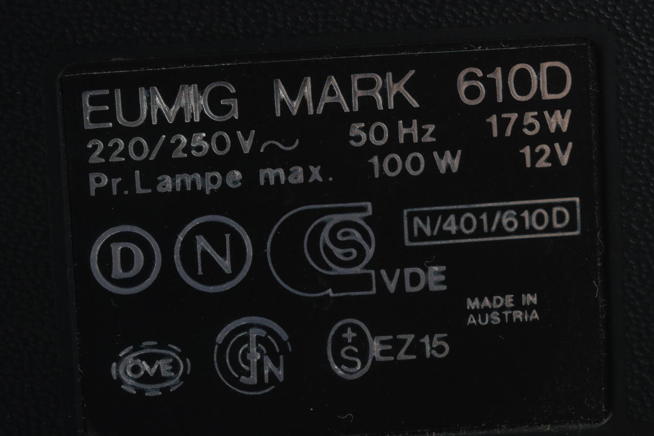 Eumig Mark 610 D Normal 8 Projektor
