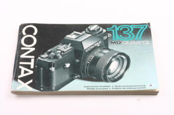Contax 137 MD Quartz Gebrauchsanweisung (En/De/Fr/Es)