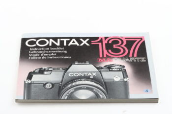Contax 137 MA Quartz Gebrauchsanweisung (En/De/Fr/Es)