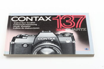 Contax 137 MA Quartz Gebrauchsanweisung (En/De/Fr/Es)