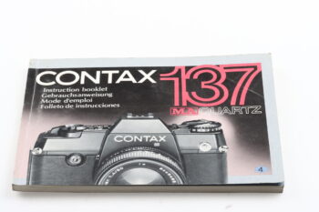 Contax 137 MA Quartz Gebrauchsanweisung (En/De/Fr/Es)