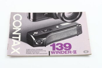 Contax 139 Winder-II Gebrauchsanweisung (En/De/Fr/Es)