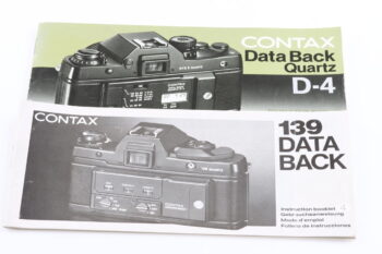 Contax Data Back Gebrauchsanweisungen (En/De/Fr/Es)