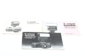 Canon Konvolut diverse Anleitung für FD Blitze