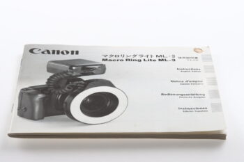 Canon Macro Ring Lite ML-3 Bedienungsanleitung