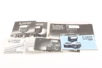 Canon Konvolut diverse Anleitungen für FD Blitze