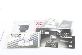 Canon Konvolut diverse Anleitungen für FD Blitze
