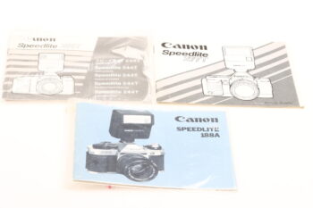 Canon Konvolut diverse Anleitungen für FD Blitze