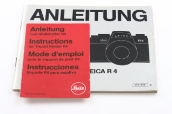 Leica Bedienungsanleitung für R4s