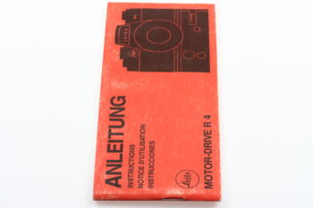 Leica Bedienungsanleitung für Motor-Drive R4