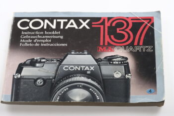 Contax 137 MA Quartz Gebrauchsanweisung (En/De/Fr/Es)