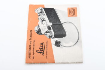 Leica IIIf Bedienungsanleitung und Tabellen