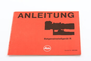 Leica Bedienungsanleitung Balgeneinstellgerät R
