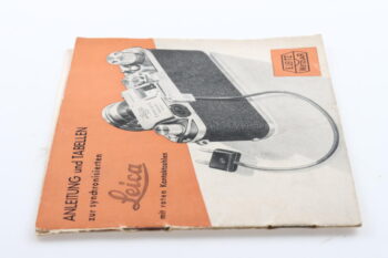 Leica IIIf Bedienungsanleitung und Tabellen