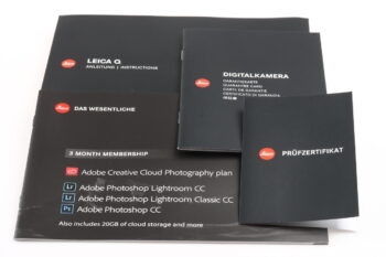 Leica Q Zubehör - – Kamera nicht im Lieferumfang enthalten