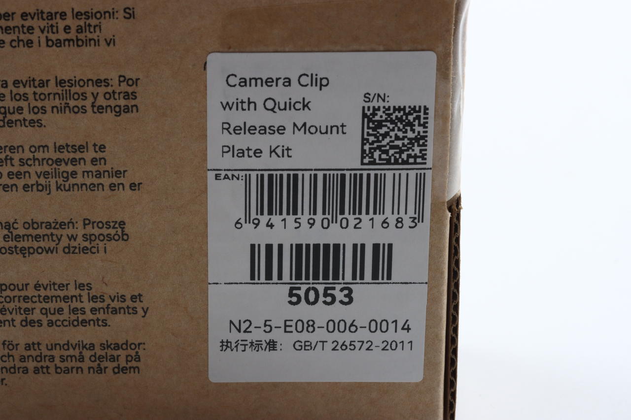 SmallRig 5053 Camera Clip mit QR Mount Plate Kit