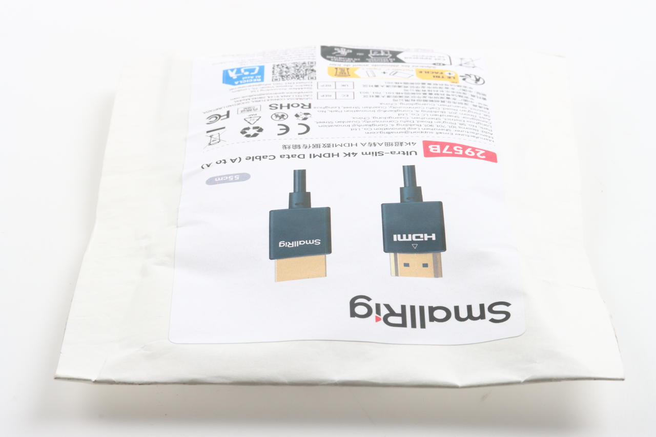 SmallRig 2957B Ultra Slim 4K HDMI 2.0 Kabel 55 cm Typ A zu Typ A