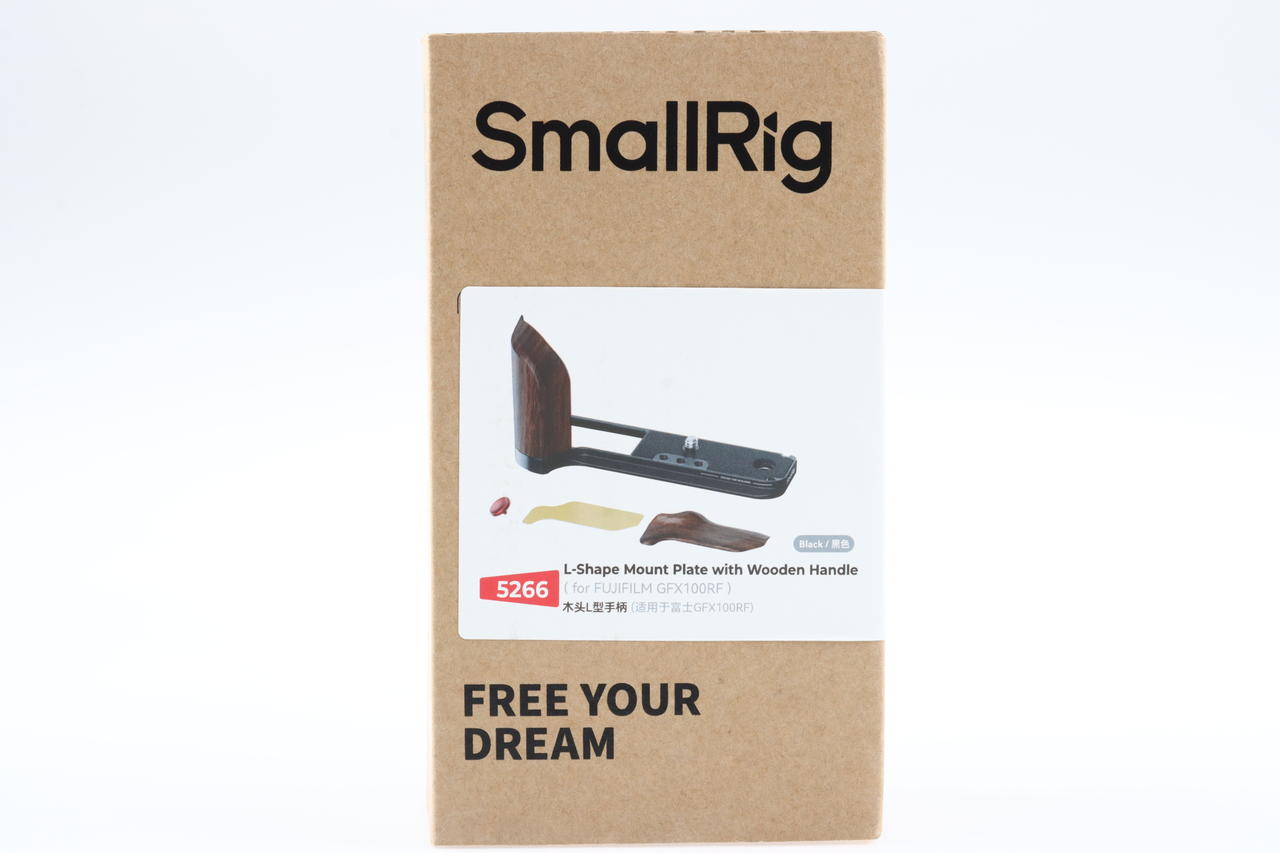 SmallRig 5266 L Bracket mit Holzgriff für Fujifilm GFX100RF schwarz