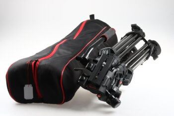 Manfrotto Carbon Doppelbeinstativ mit 608 Nitrotech Fluid Videokopf