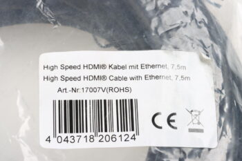 InLine HDMI-Kabel A auf A 7,5m gewinkelt