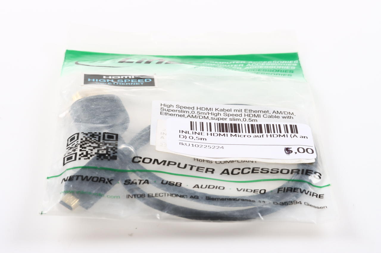 INLINE HDMI Micro auf HDMI (A an D) 0,5m