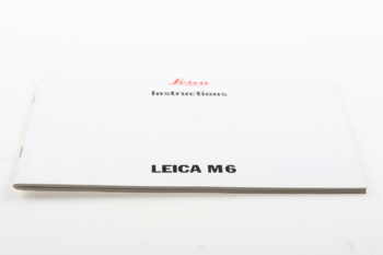 Leica M6 Instructions Manual