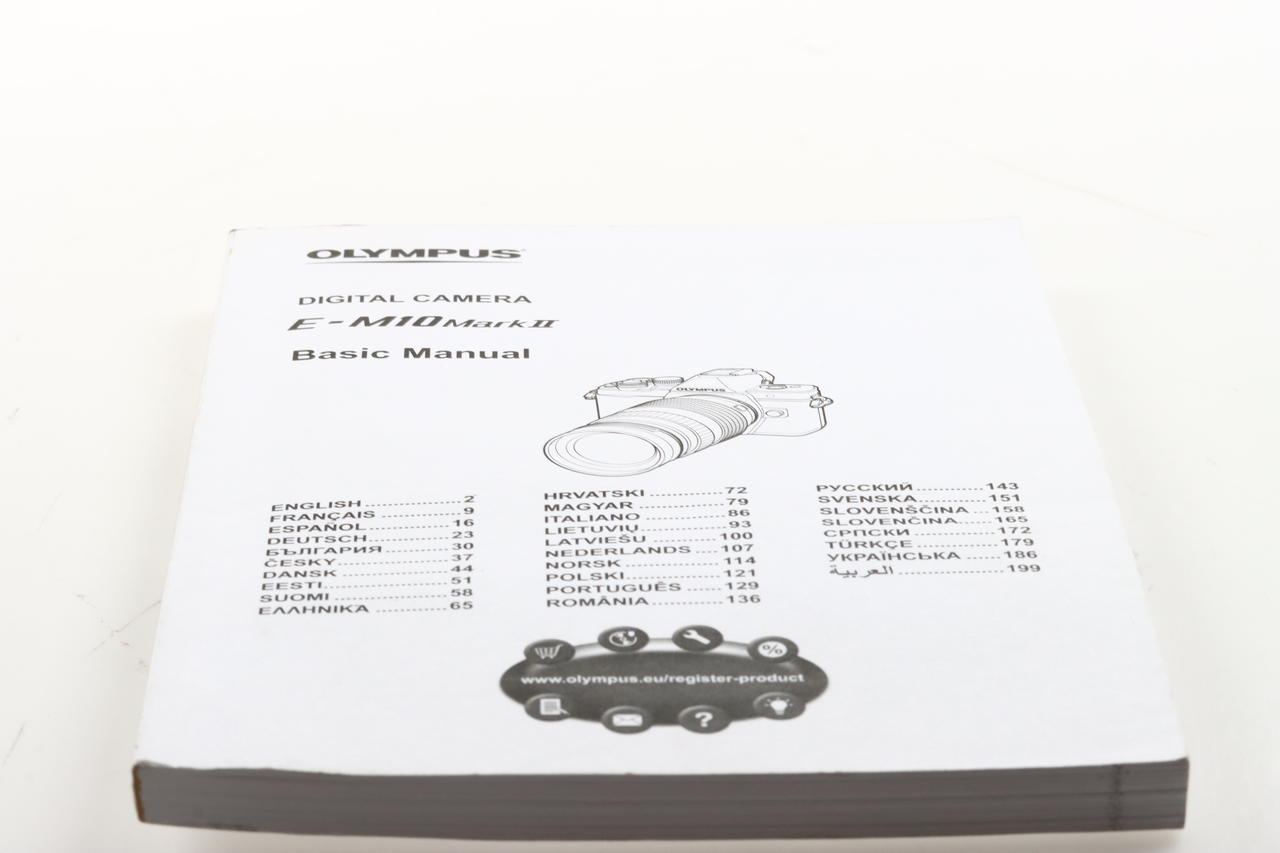 Olympus E-M10 Mark II Digital Camera Basic Manual (mehrsprachig)