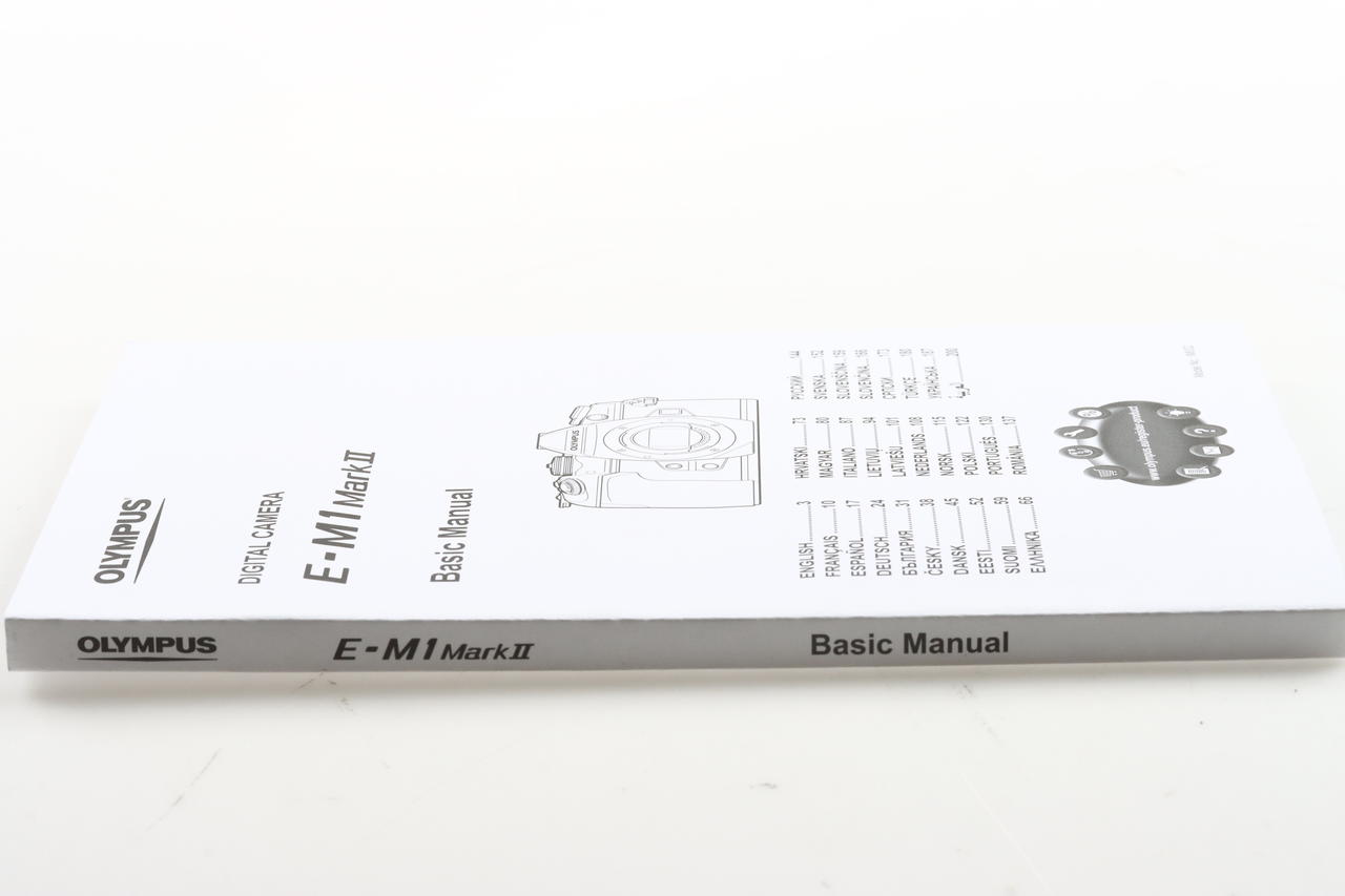 Olympus E-M1 Mark II Digital Camera Basic Manual (mehrsprachig)