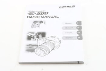 Olympus E-500 Digital Camera Basic Manual (En/Fr/Es/Ge)