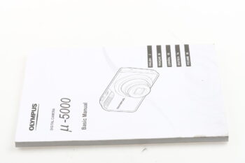 Olympus Mju-5000 Digital Camera Basic Manual (En/Fr/Es/Ge)