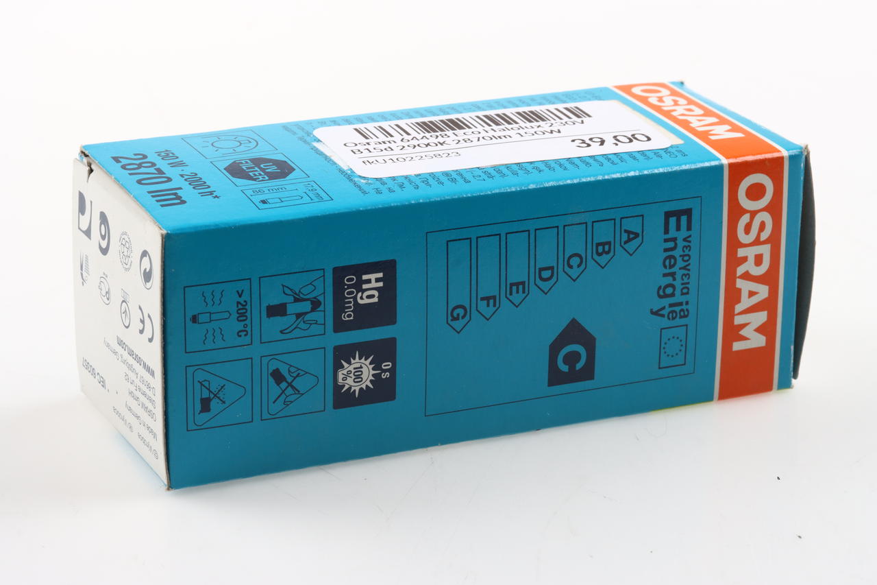 Osram 64498 Eco Halolux 230V B15d 2900K 2870lm 150W