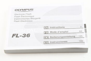Olympus FL-36 Blitzgerät Bedienungsanleitung (En/De/Fr/Es)